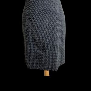 LOFT Gray Geometric Pencil Skirt